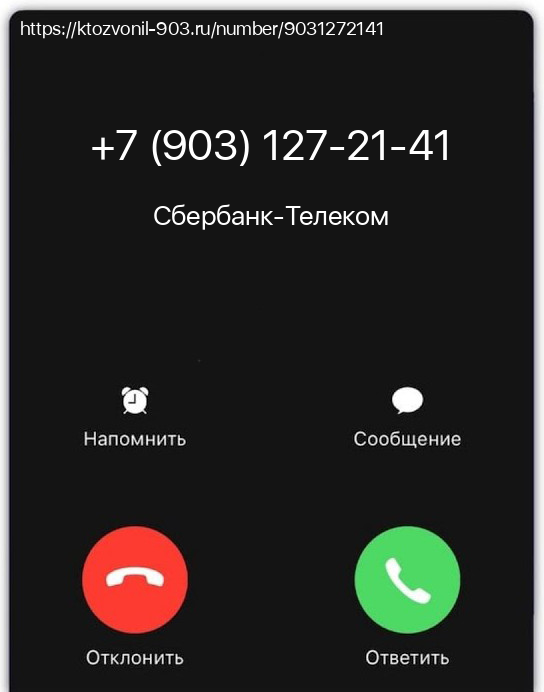 Номер телефона 89031272141